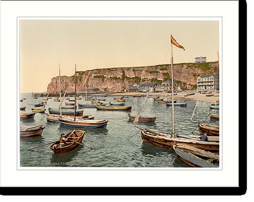 Historic Print, East Beach and South Point Helgoland Germany, 16" x 20