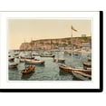 Historic Print, East Beach and South Point Helgoland Germany, 16" x 20