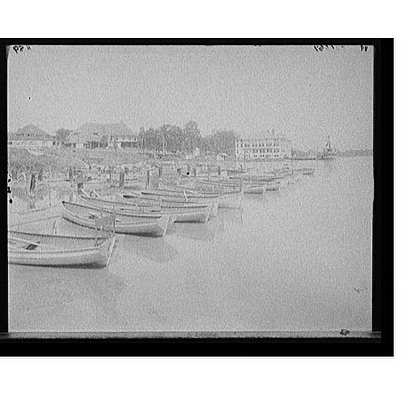 Historic Print, [East Grand Rapids, Mich., lakeside club from waterside, Reeds Lake], 18" x 24"