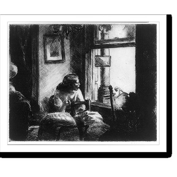 Historic Print, [East side, interior].Edward Hopper., 16" x 20"