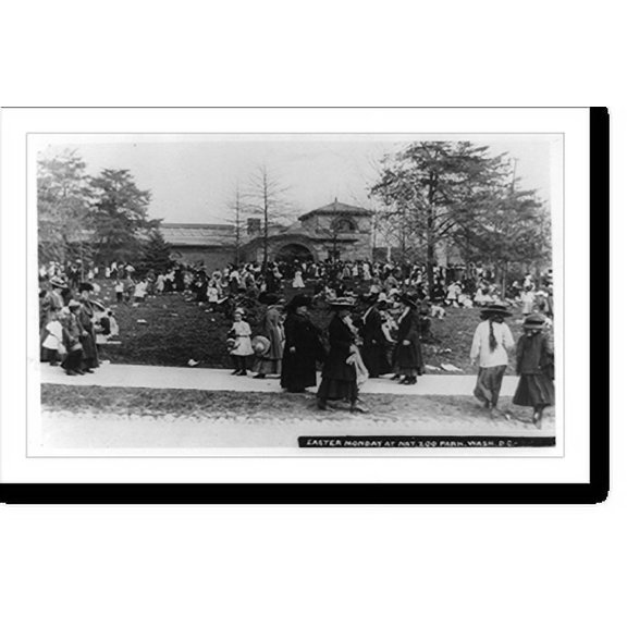 Historic Print, Easter Monday at National Zoological Park, Washington, D.C., 16" x 20"