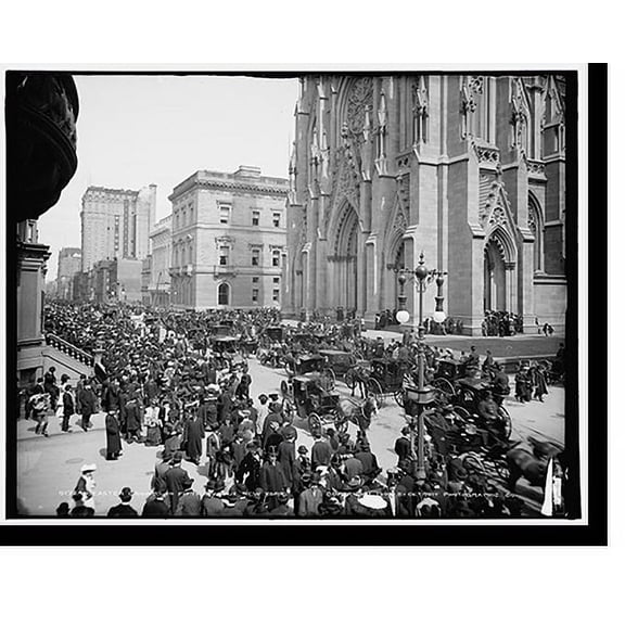 Historic Print, Easter crowds on Fifth Avenue, New York - 2, 16" x 20"