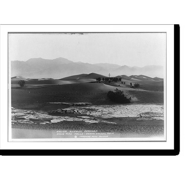 Historic Print, Easter sunrise services, Stove Pipe Wells, Death Valley