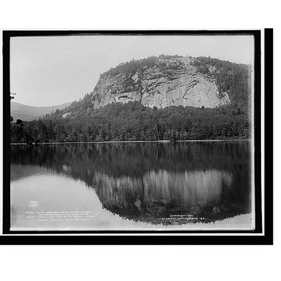 Historic Print, Echo Lake and White Horse Ledge, North Conway, White Mountains, 16" x 20"