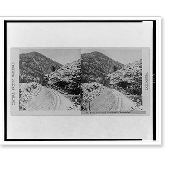 Historic Print, Echo Point and Rattlesnake Mountains, 16" x 20"