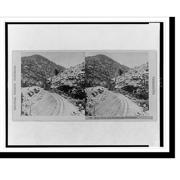 Historic Print, Echo Point and Rattlesnake Mountains, 16" x 20"