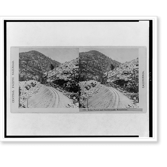 Historic Print, Echo Point and Rattlesnake Mountains, 18" x 24"
