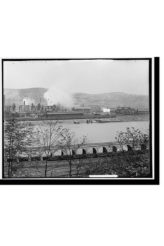 Historic Print, Edgar Thomson [i.e. Thompson] Works, Braddock, Pa. - 13, 18" x 24"