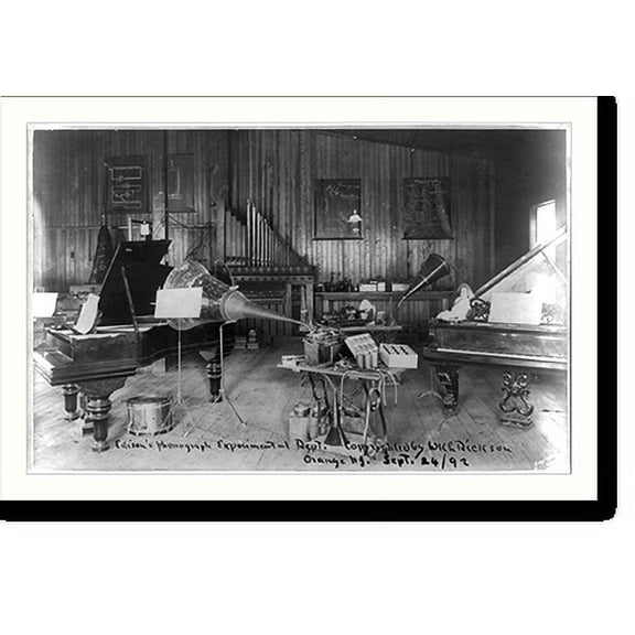 Historic Print, Edison's phonograph, Experimental Dept., Orange, N.J., 18" x 24"