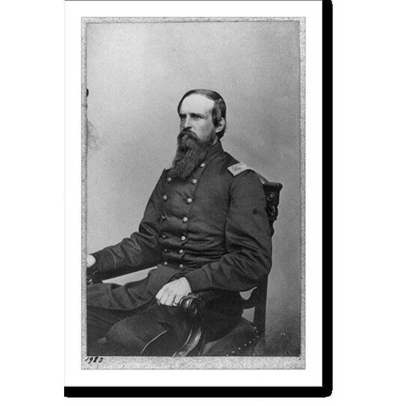 Historic Print, [Edward E. Cross, three-quarters length portrait, seated in chair, facing left, in uniform. Col., 5th N.H. Infantry], 16" x 20"