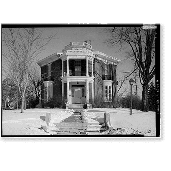 Historic Print, Edward Langworthy House, 1095 West Third Street, Dubuque, Dubuque County, IA - 4, 18" x 24"