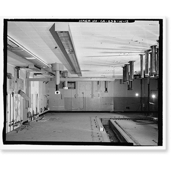 Historic Print, Edwards Air Force Base, Air Force Rocket Propulsion Laboratory, Instrumentation & Control Building, Test Area 1-115, northwest end of Saturn Boulevard, Boron vicinity, K...18" x 24"