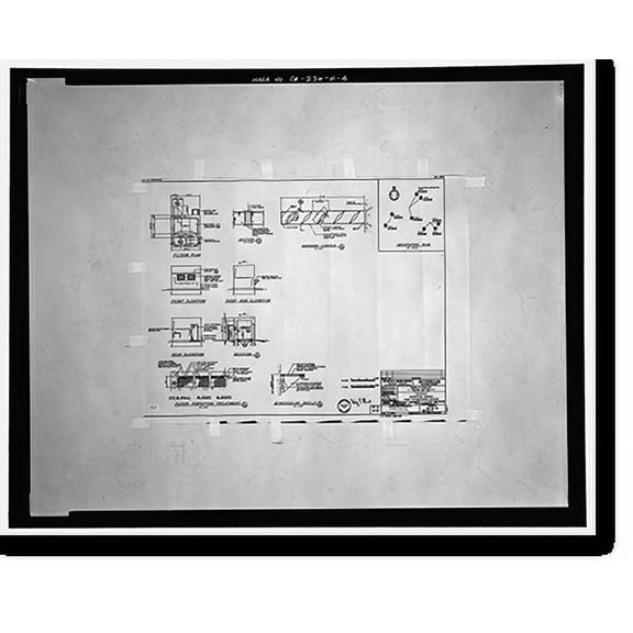 Historic Print, Edwards Air Force Base, Air Force Rocket Propulsion Laboratory, Observation Bunker 1-D-3, Test Area 1-125, northwest end of Altair Boulevard, Boron vicinity, Kern County, CA, 18" x 24"