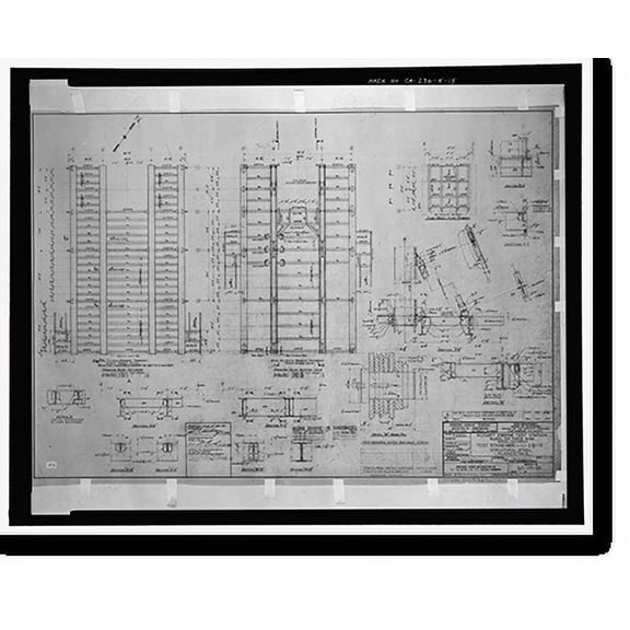Historic Print, Edwards Air Force Base, Air Force Rocket Propulsion Laboratory, Test Stand 1-5, Test Area 1-115, northwest end of Saturn Boulevard, Boron vicinity, Kern County, CA - 7, 16" x 20"