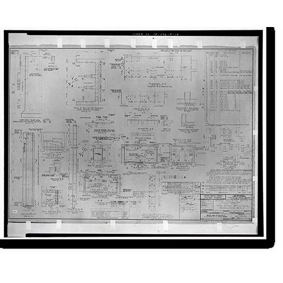 Historic Print, Edwards Air Force Base, Air Force Rocket Propulsion Laboratory, Test Stand 1-5, Test Area 1-115, northwest end of Saturn Boulevard, Boron vicinity, Kern County, CA - 6, 18" x 24"