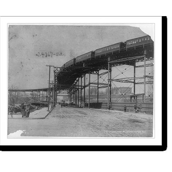 Historic Print, Elevated railroads in New York City: at 110th St., 16" x 20"