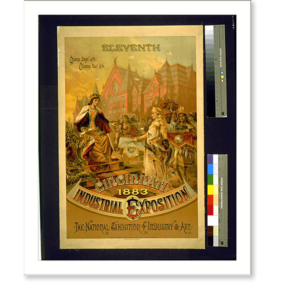 Historic Print, Eleventh Cincinnati Industrial Exposition, 1883 - 3, 16" x 20"