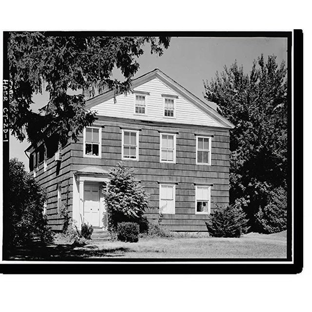 Historic Print, Eli Whitney Armory, Boarding House, Whitney Avenue