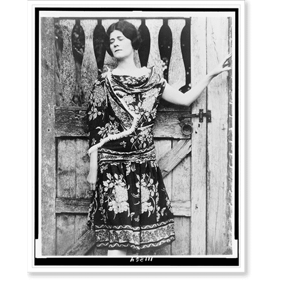 Historic Print, [Elinor Wylie, three-quarter length portrait, standing, facing left], 16" x 20"