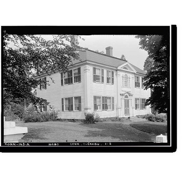 Historic Print, Elisha Payne House, Canterbury, Windham County, CT, 18