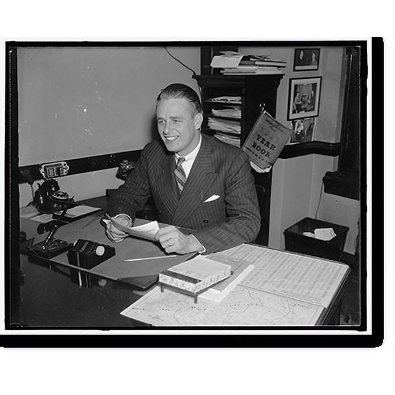 Historic Print, Elliot Roosevelt, Broadcasting Mag., 1/14/38, 18" x 24"