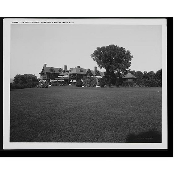 Historic Print, Elm Court, country home of W.D. [i.e. William Douglas] Sloane, Lenox, Mass., 18" x 24"