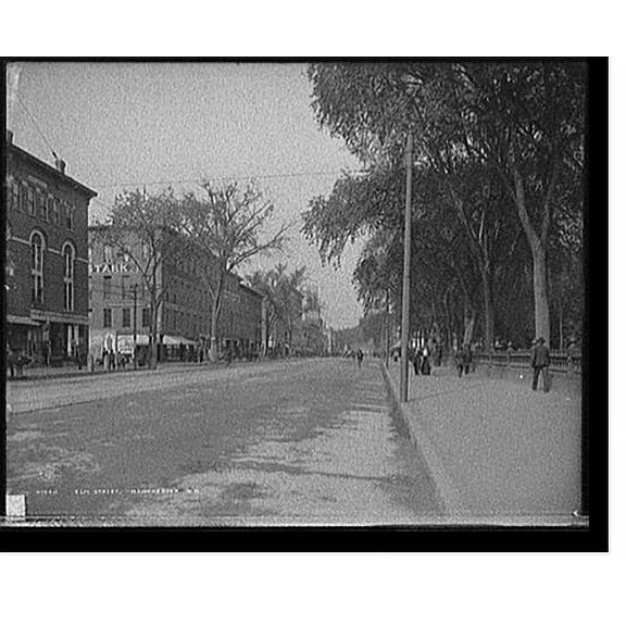 Historic Print, Elm Street, Manchester, N.H., 18" x 24"