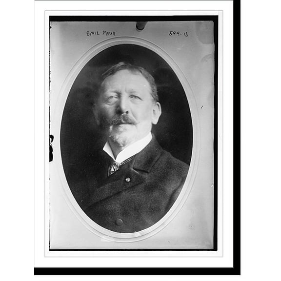 Historic Print, Emil Paur, cameo portrait, 16" x 20"