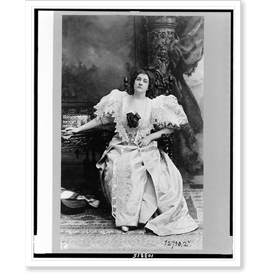 Historic Print, [Emma Eames, full-length portrait, seated, facing slightly left], 16" x 20"
