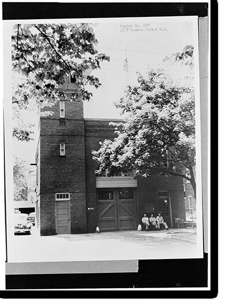 Historic Print, Engine Company Number Seventeen, Firehouse, 1227 Monroe