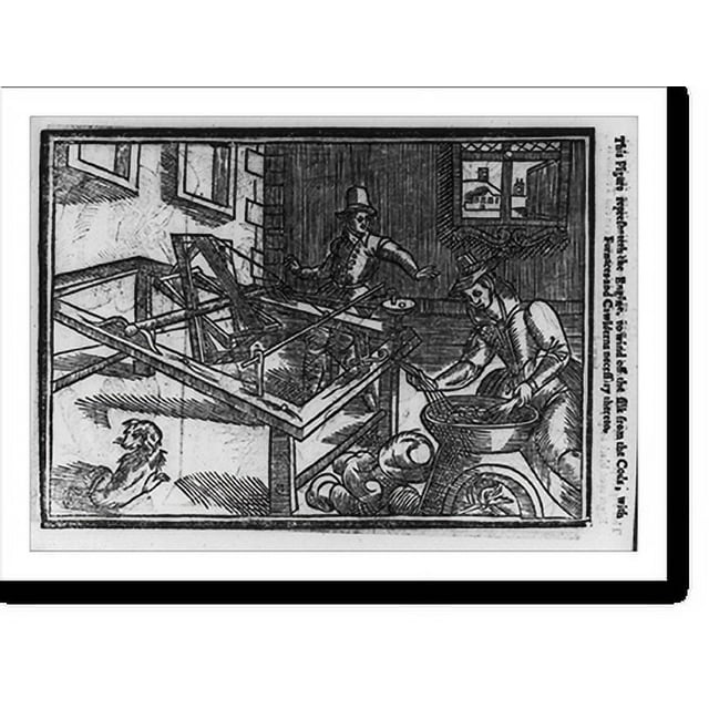 Historic Print, [Engine used to wind silk off the coils, soon after the