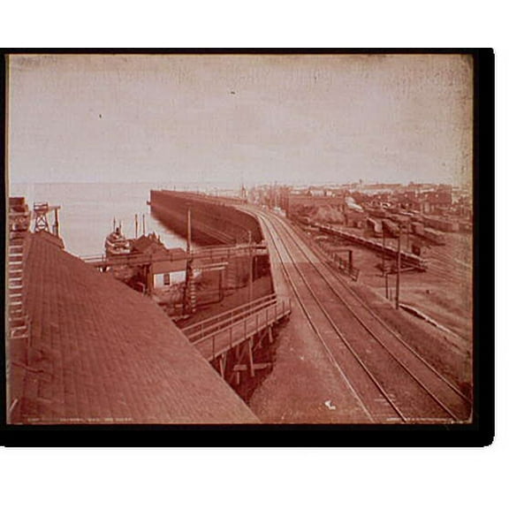Historic Print, Escanaba, Mich. Ore docks, 16" x 20"