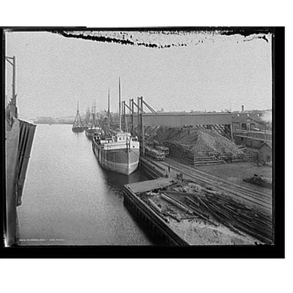 Historic Print, Escanaba, Mich., coal docks, 16" x 20"