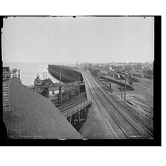 Historic Print, Escanaba, Mich., ore docks - 2, 16" x 20"