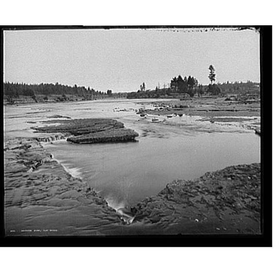 Historic Print, Escanaba River, Flat Rocks, 18" x 24"