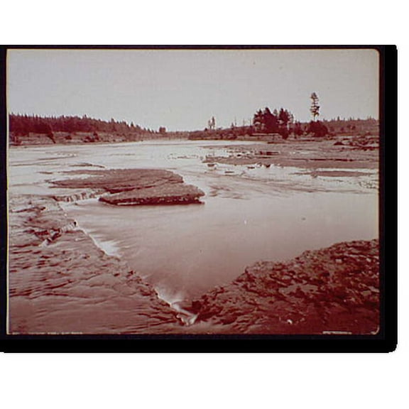 Historic Print, Escanaba River. Flat rocks, 18" x 24"