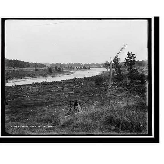 Historic Print, Escanaba River at Flat Rocks [sic], 16" x 20"