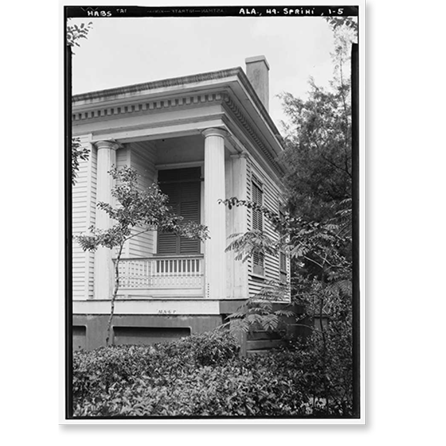 Historic Print, Eslava House, 152 Tuthill Lane, Spring Hill, Mobile