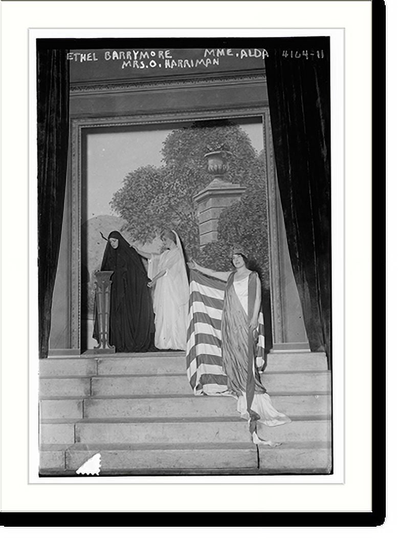 Historic Print, Ethel Barrymore, Mme. Alda, Mrs. O. Harriman, 16" x 20