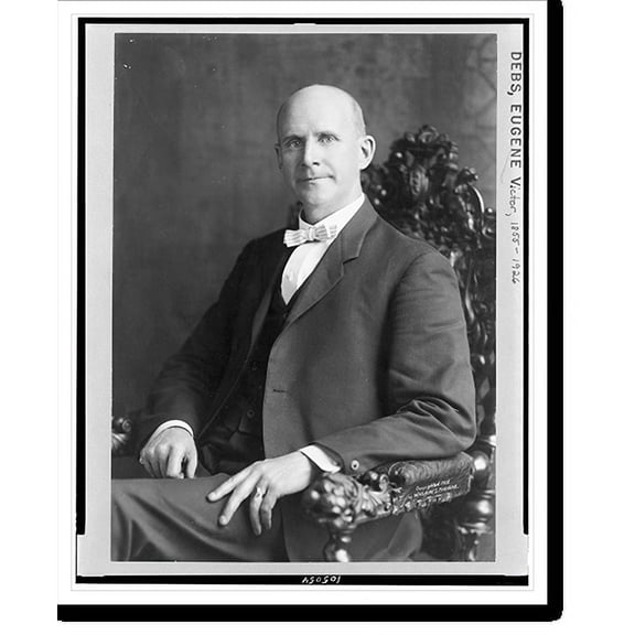 Historic Print, [Eugene Victor Debs, three-quarter length portrait, seated, facing slightly left], 16" x 20"