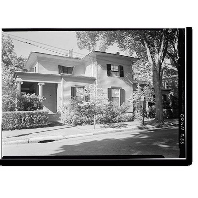 Historic Print, Everard Benjamin House, 232 Bradley Street, New Haven