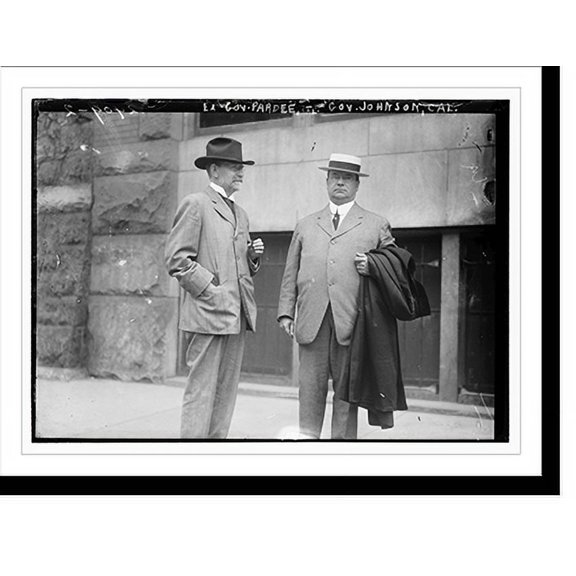 Historic Print, Ex-gov. Pardee, Calif. - Gov. Johnson, 18" x 24"
