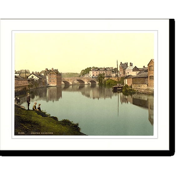 Historic Print, Exbridge Exeter England, 18" x 24"