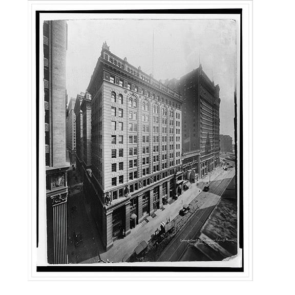 Historic Print, Exchange Court Bldg., 52 B'way cor. Exchange Pl., 18" x 24"