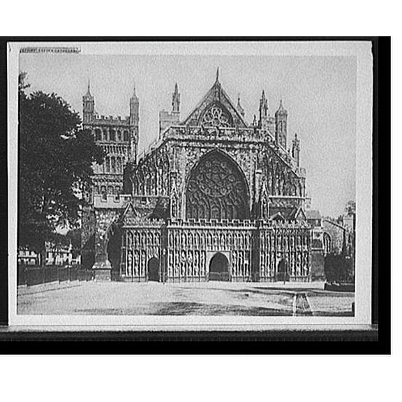 Historic Print, Exeter Cathedral - 2, 18" x 24"