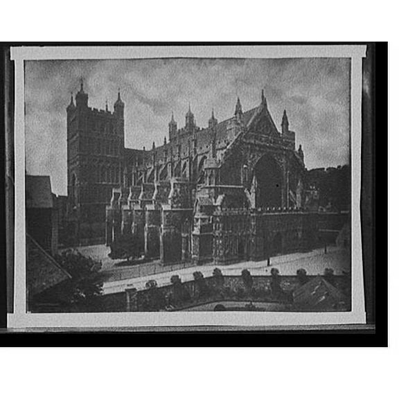 Historic Print, Exeter Cathedral - 4, 18" x 24"