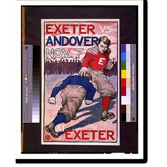 Historic Print, Exeter vs. Andover Nov. 7 at Exeter. B.A., 18" x 24"