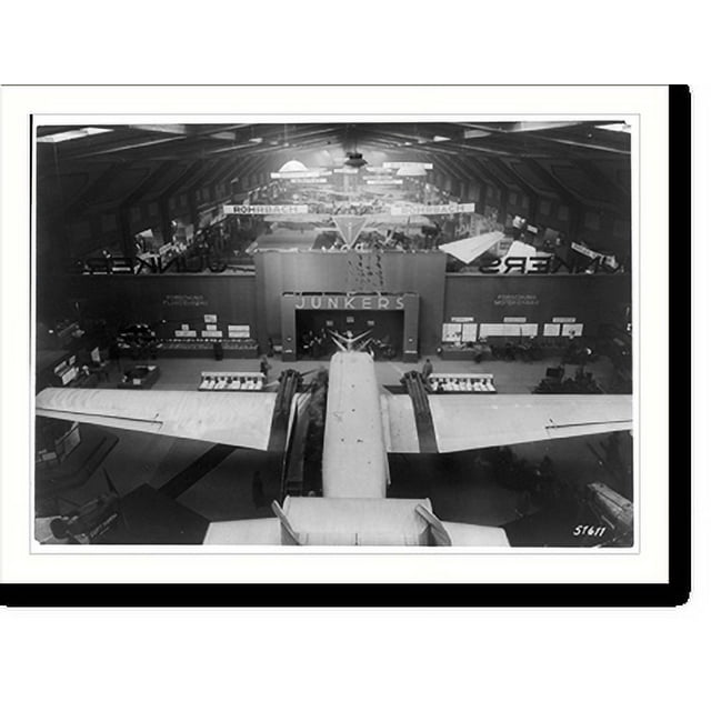Historic Print, [Exhibits at Berlin air show; birdseye view inside