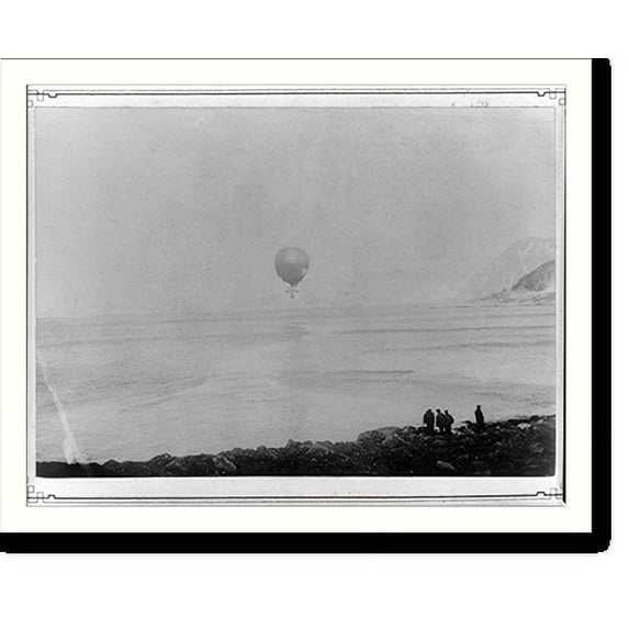 Historic Print, Expédition polaire Andrée, 1897. Départ de l'aérostat polaire au Spitzberg à l'Ile des Danois le 11 julliet.cliché Alexis Machu…16" x 20"