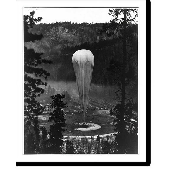 Historic Print, [Explorer II on the floor of the Stratobowl near Rapid City, South Dakota, 5 mins. before the ascent to the stratosphere by Capt. Albert Stevens and Capt. Orvil Anderson…16" x 20"